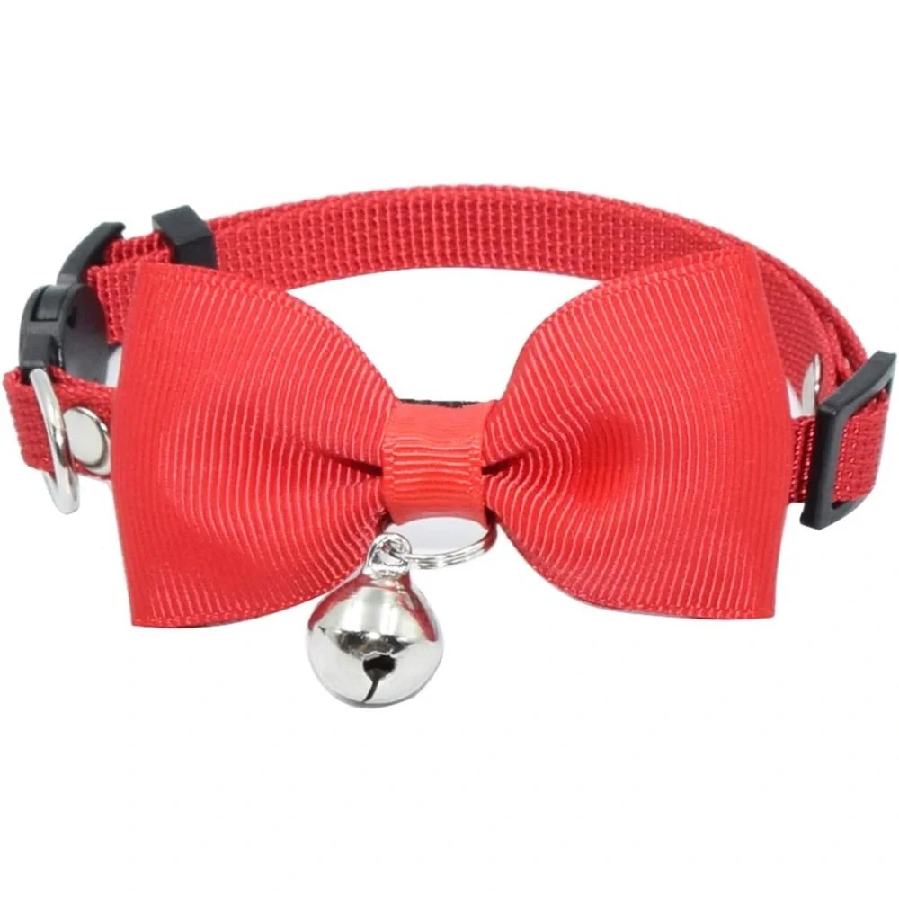 5for$10 Red Bell Cat Collar & Small Pet Collar Pet Accessories 10 Inches